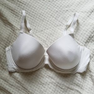 Gilligan and O'Malley White Cotton Bra